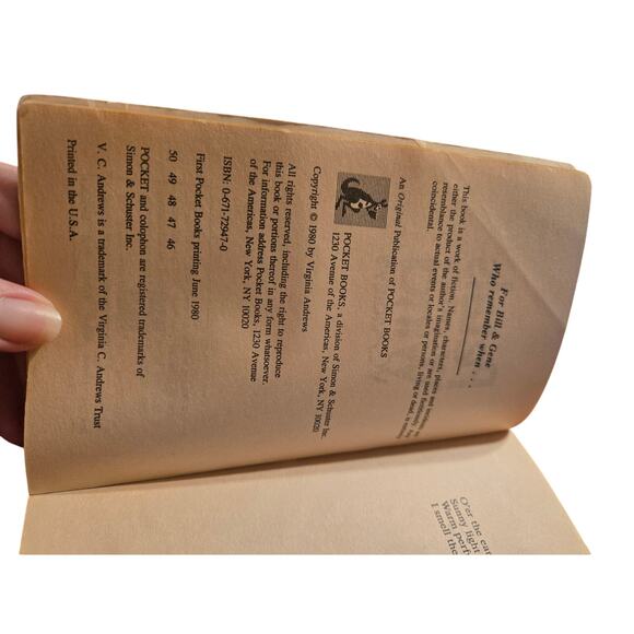 V.C. Andrews PETALS ON THE WIND Dollanganger #2 Gothic Horror 0671729470 - Picture 8 of 8